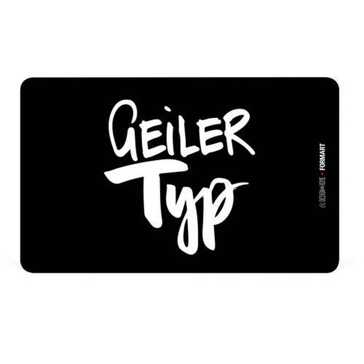 Schneidebrett Geiler Typ aus Kunststoff in Schwarz/Weiß - Schwarz/Weiß, MODERN, Kunststoff (23,3/14,3/0,2cm)