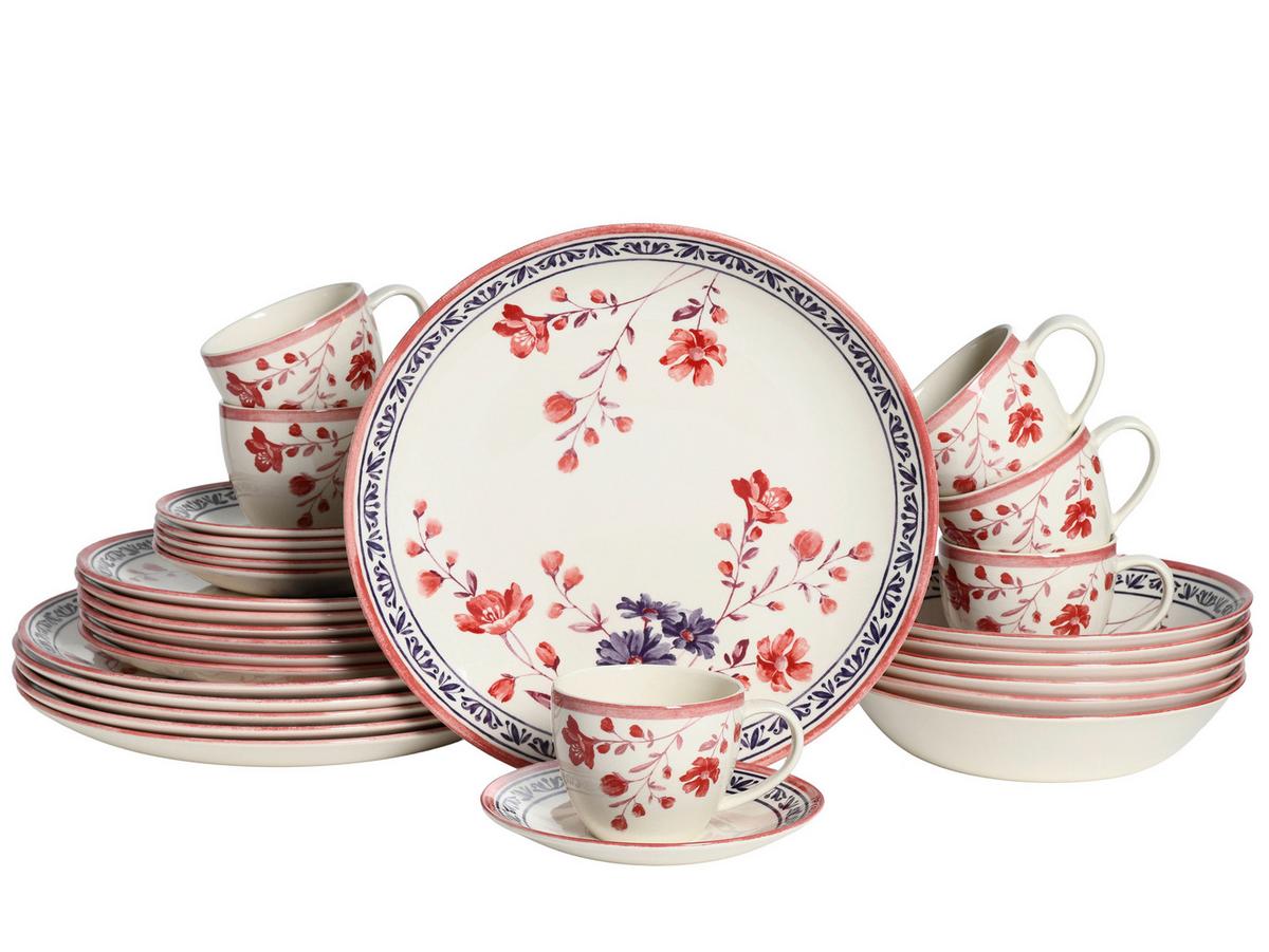 Kombinirani Servis Cottage Bunt, 30-Delni - večbarvno, Basics, keramika - Creatable