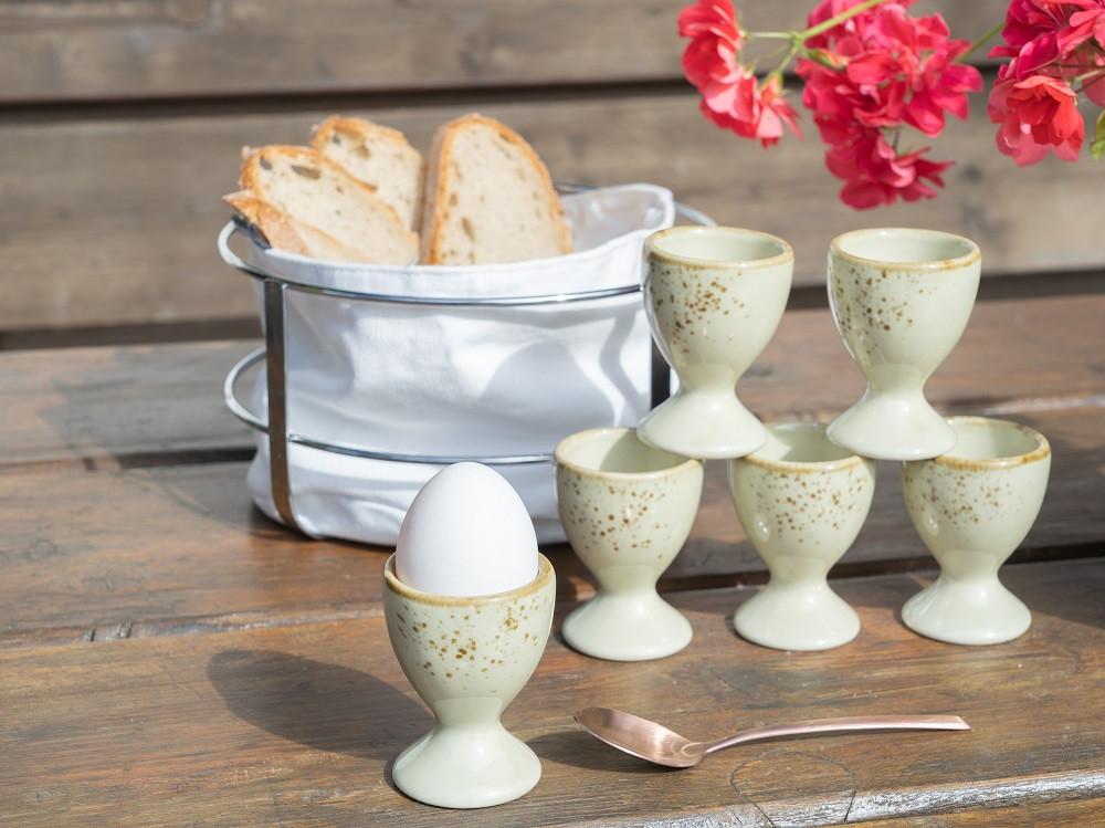 Set Postavkov Za Jajca Earth, 6-Delni - žajbljevo zelena, Trend, keramika (5,5cm) - Creatable