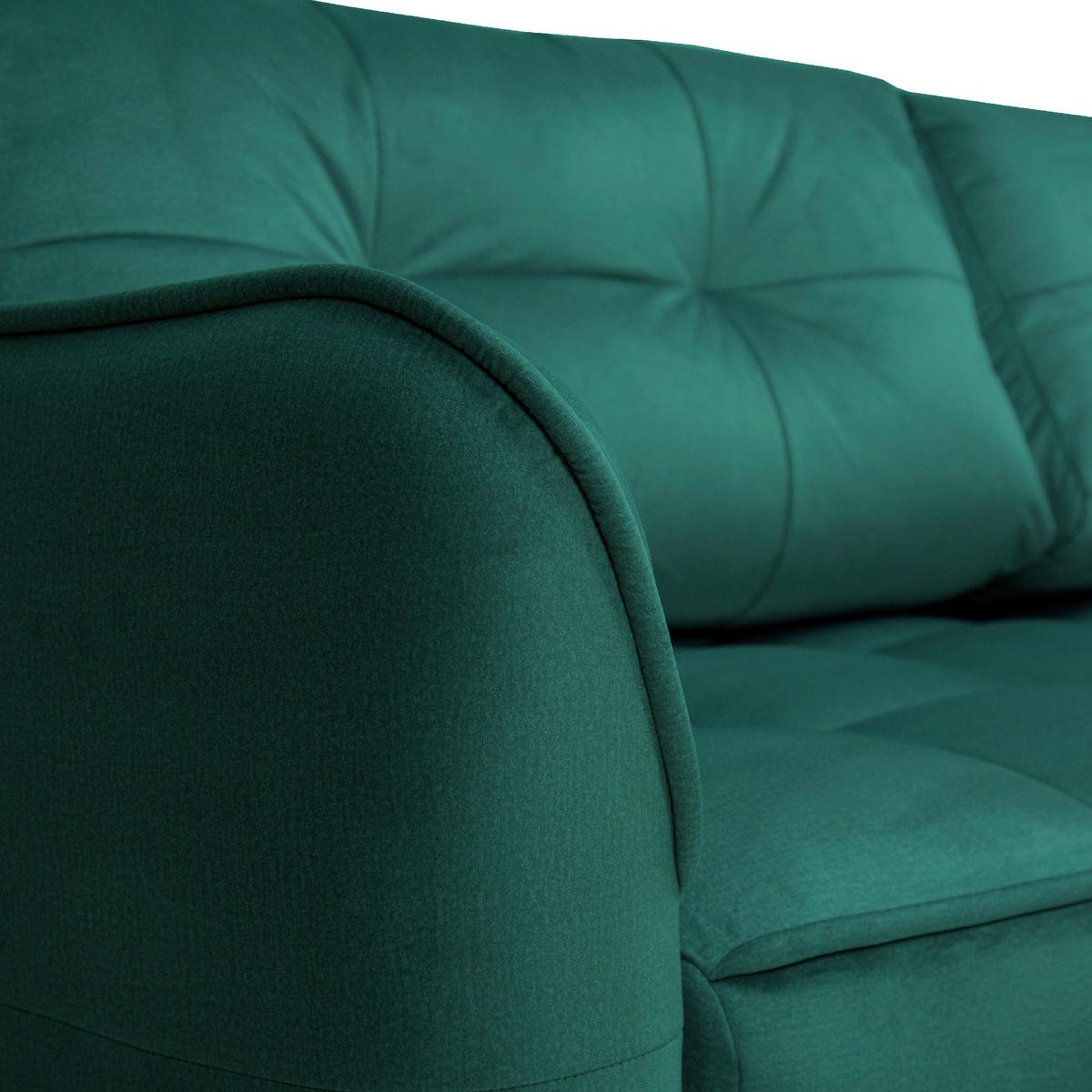 Canapea extensibila BOMBEI - verde/gri, Modern, lemn/textil (243/94/125cm) - Premium Living