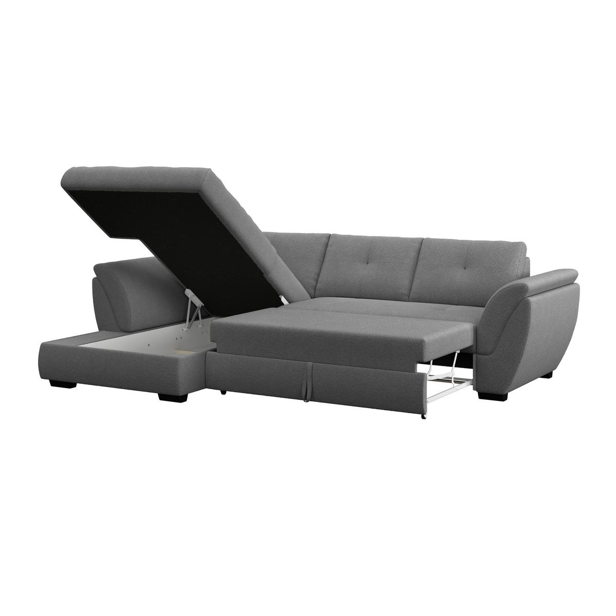 Kutna Garnitura Berisso - crna/antracit, Konvencionalno, tekstil/plastika (187/278cm) - Ondega