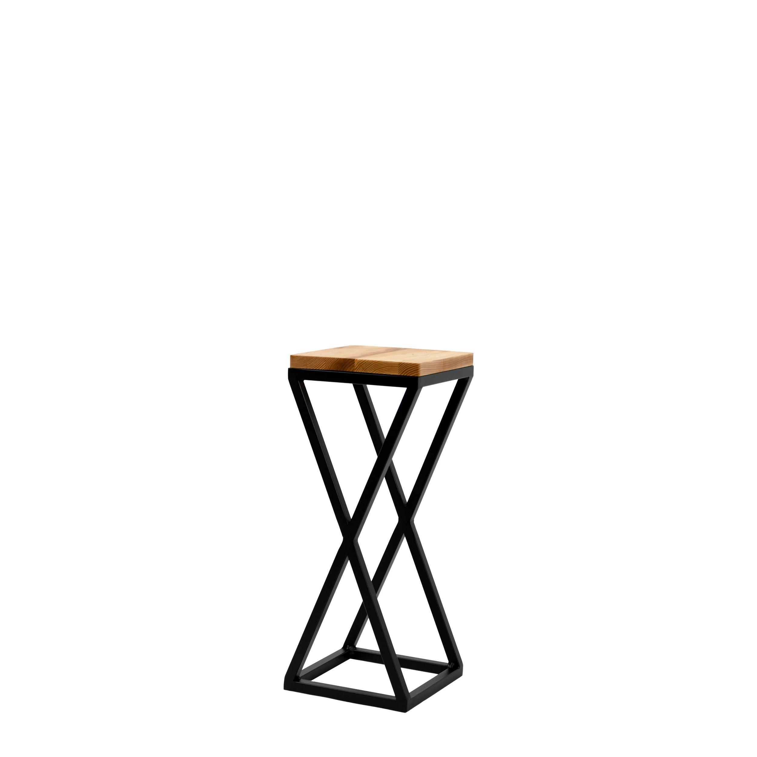 Blumenständer Schwarz - Schwarz, Basics, Metall (19/47/19cm)