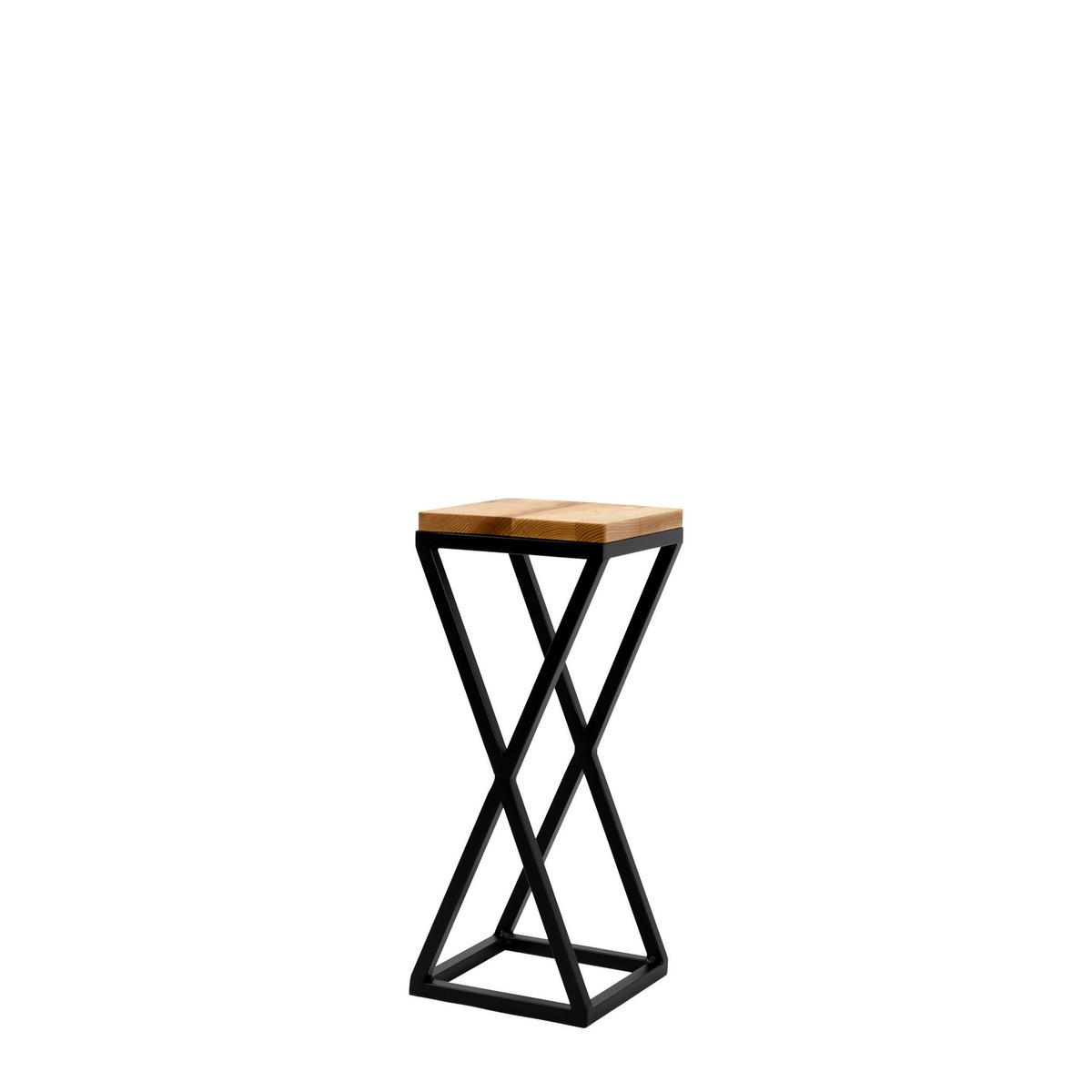 Blumenständer Schwarz - Schwarz, Basics, Metall (19/47/19cm)