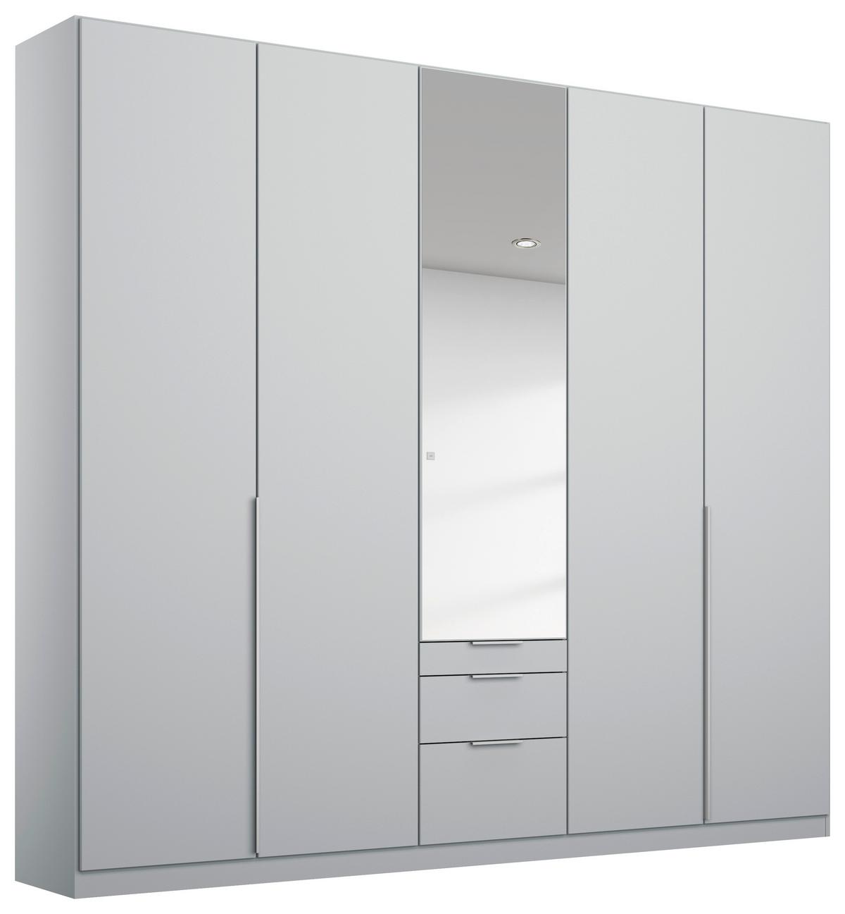 Dulap cu uși rotative ALABAMA - argintiu/gri deschis, Modern, material pe bază de lemn (226/229/54cm)