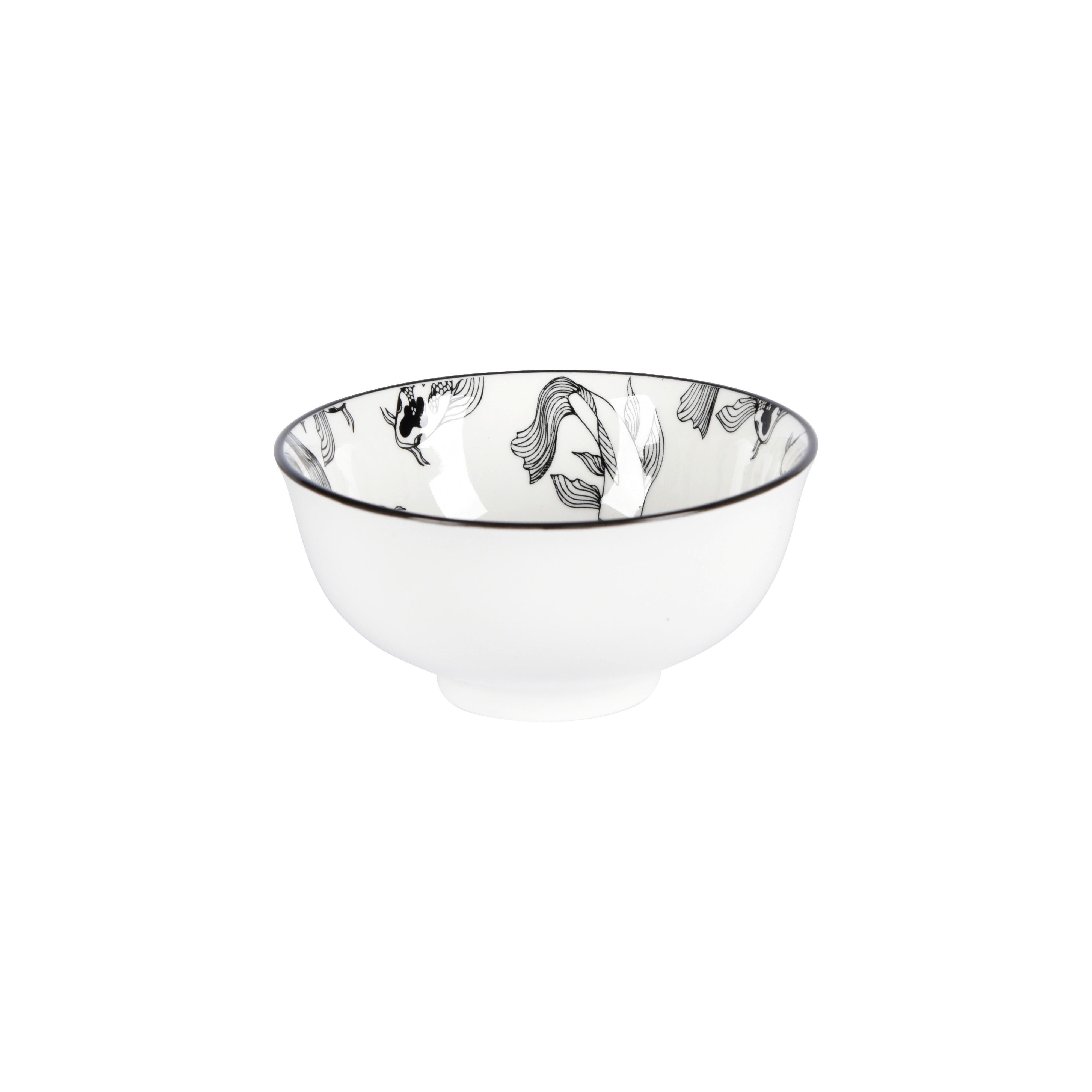 Dipschale Shiva in Schwarz/Weiß Ø ca. 11,8cm - Schwarz/Weiß, LIFESTYLE, Keramik (11,7/5,6cm) - Mömax