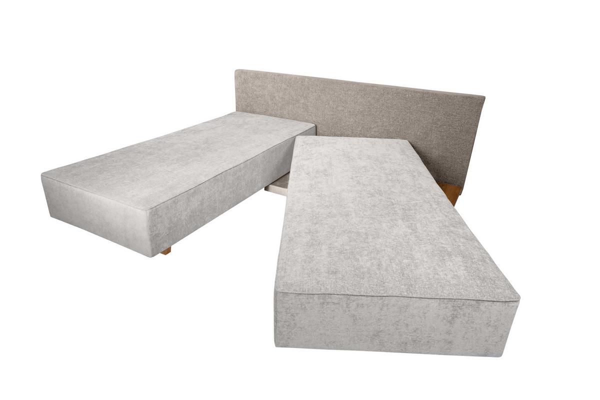 Boxspring Kanapéágy Bloom - krémszínű/barna, Modern, műanyag/faalapú anyag (215/79/292cm)