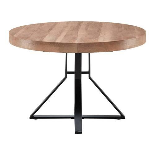 UTDRAGBART BORD LOUNA - svart/ekfärgad, Modern, metall (120-160/120/76cm) - Bessagi Home