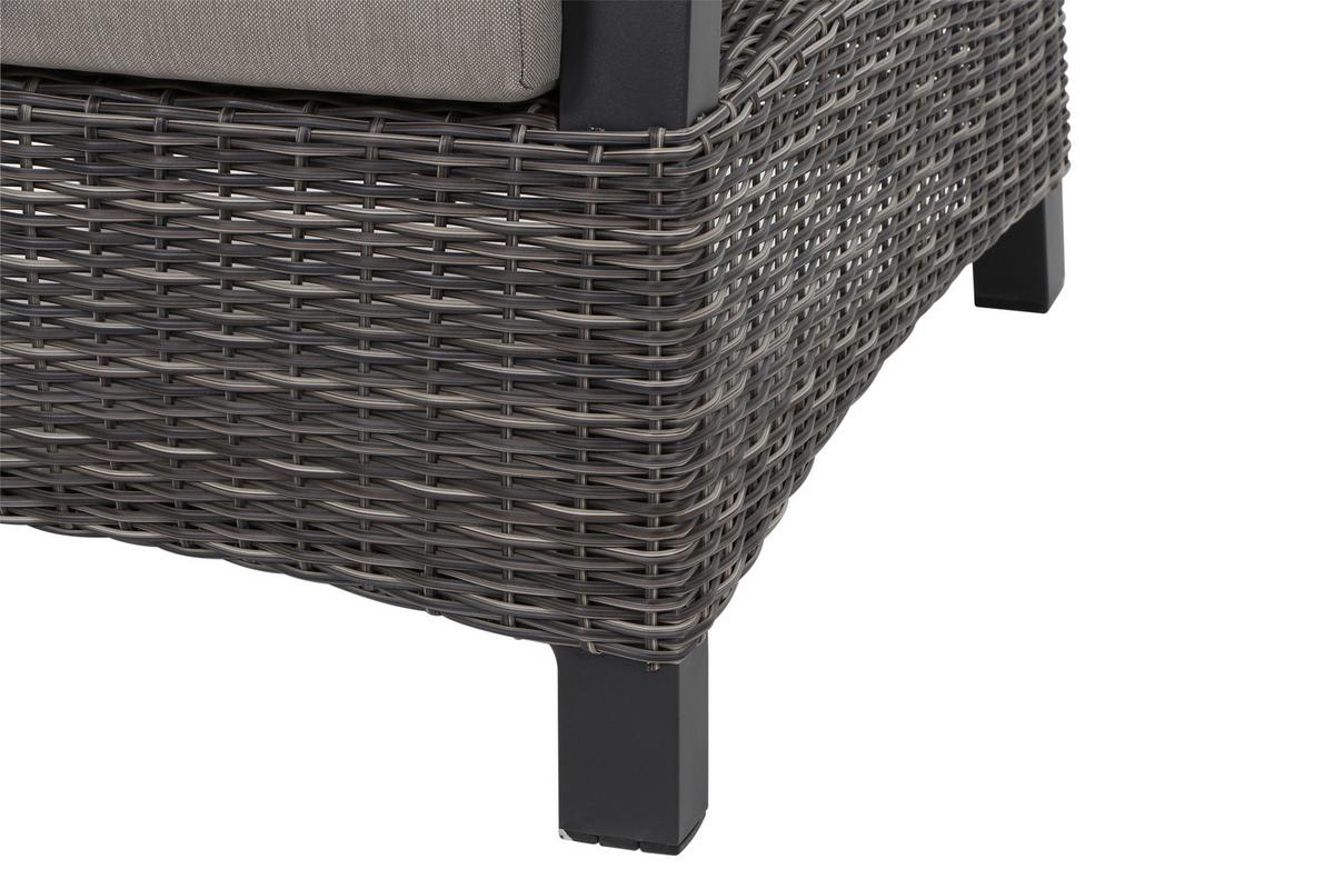Loungegarnitur Corido Grau - Grau, Basics, Keramik/Kunststoff (72/206/103cm) - Siena Garden