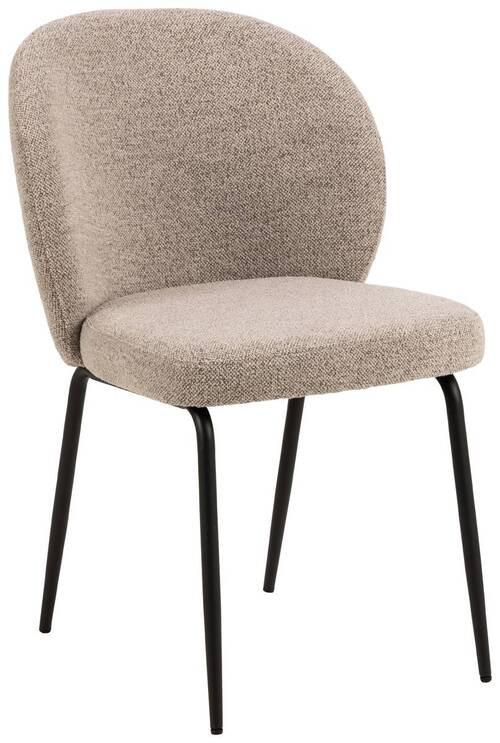 KRZESŁO PATRICIA - beżowy/czarny, Modern, metal/tkanina (52/82/57,5cm) - MID.YOU