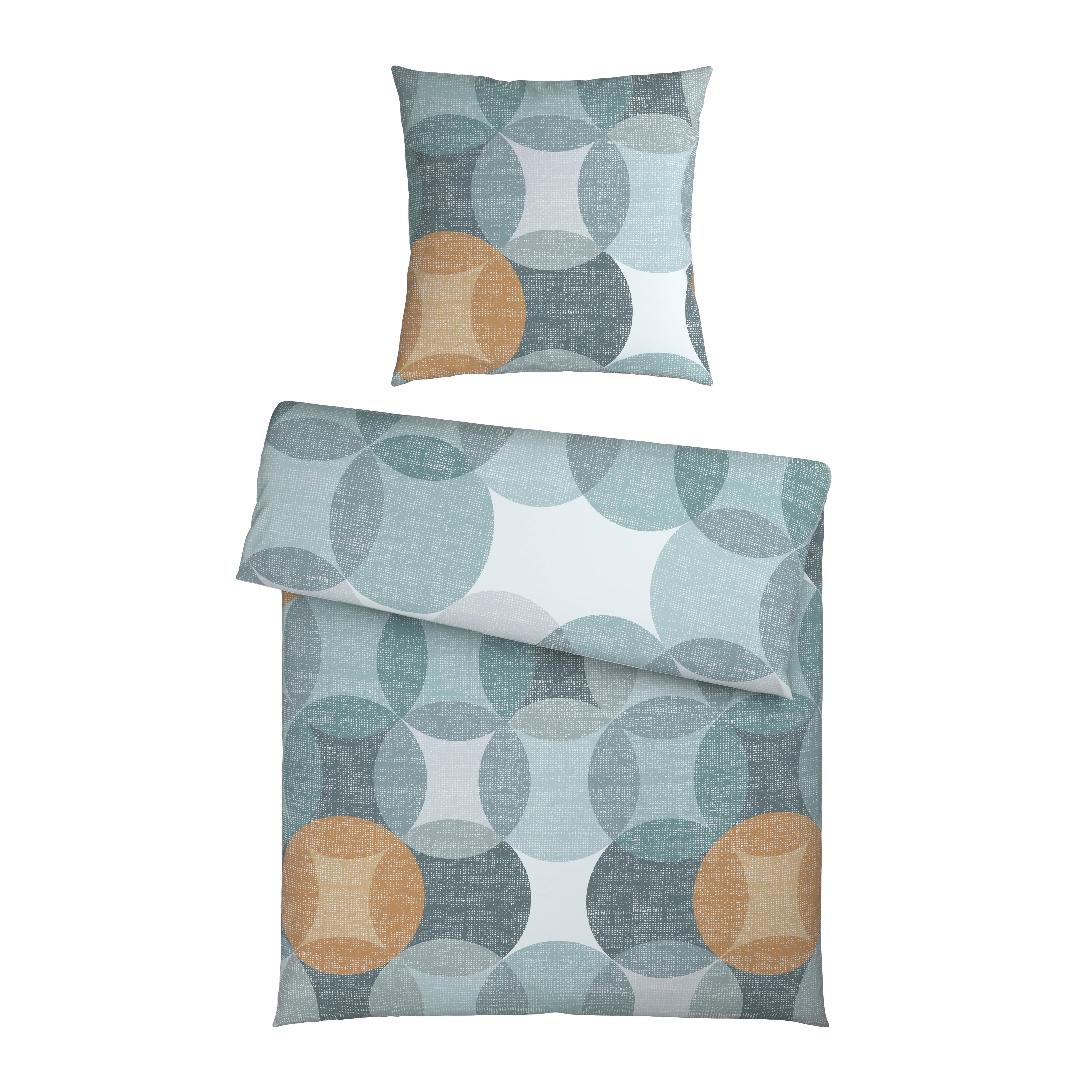 POŚCIEL NEUVAC - petrol/żółty, tkanina (135/200cm) - Novel