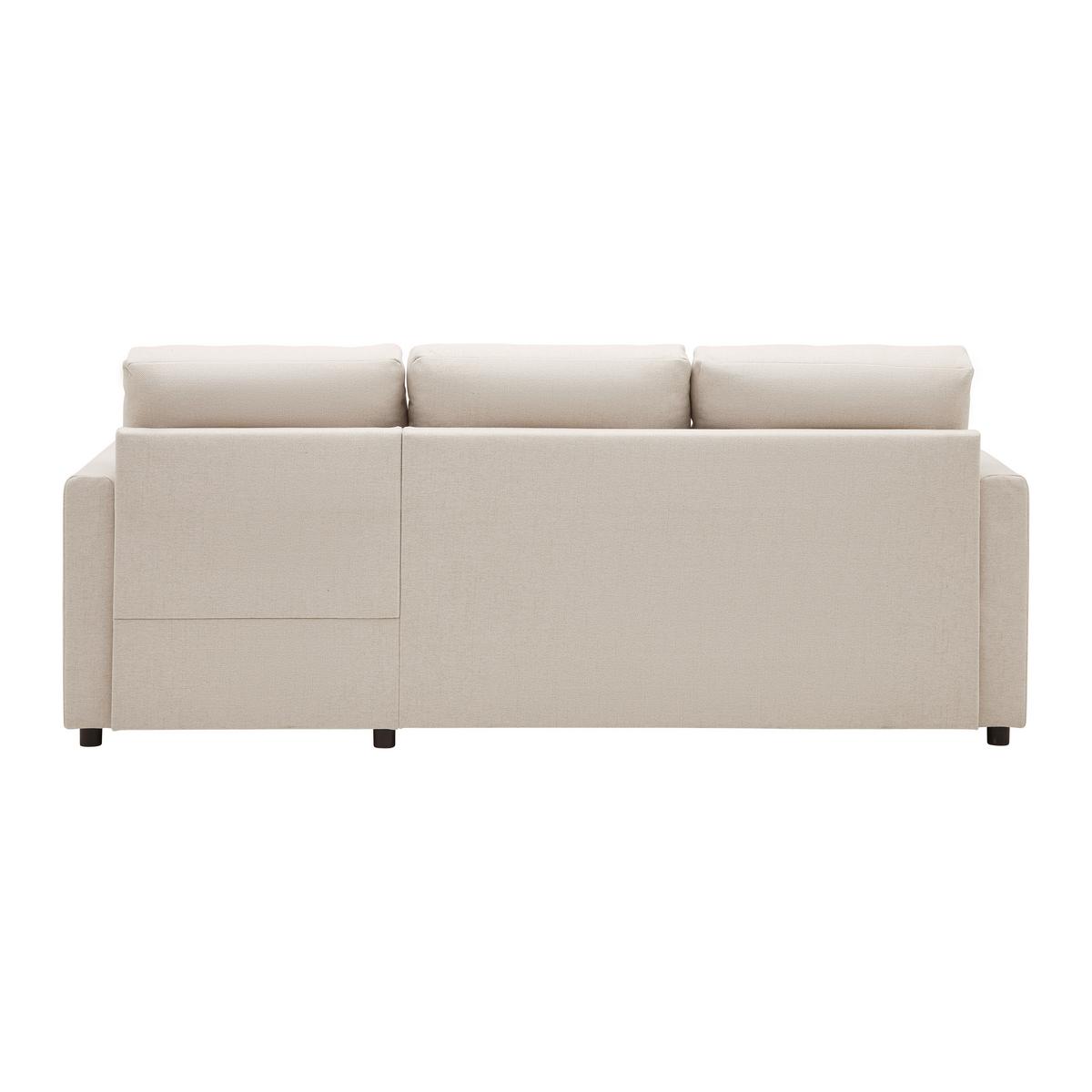 Wohnlandschaft Victoria Beige - Beige/Schwarz, MODERN, Holz/Holzwerkstoff (215/82/145cm) - Based