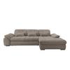Ecksofa mit Bettkasten Rigatti ca. 314x184 cm Graubraun - Graubraun/Schwarz, MODERN, Textil/Metall (314/184cm) - Livetastic