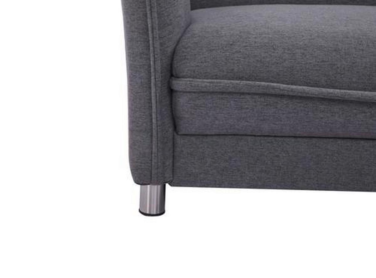 Zofa S Posteljno Funkcijo Modena, Siva - barve nerjavečega jekla/siva, Moderno, kovina/tekstil (207cm)