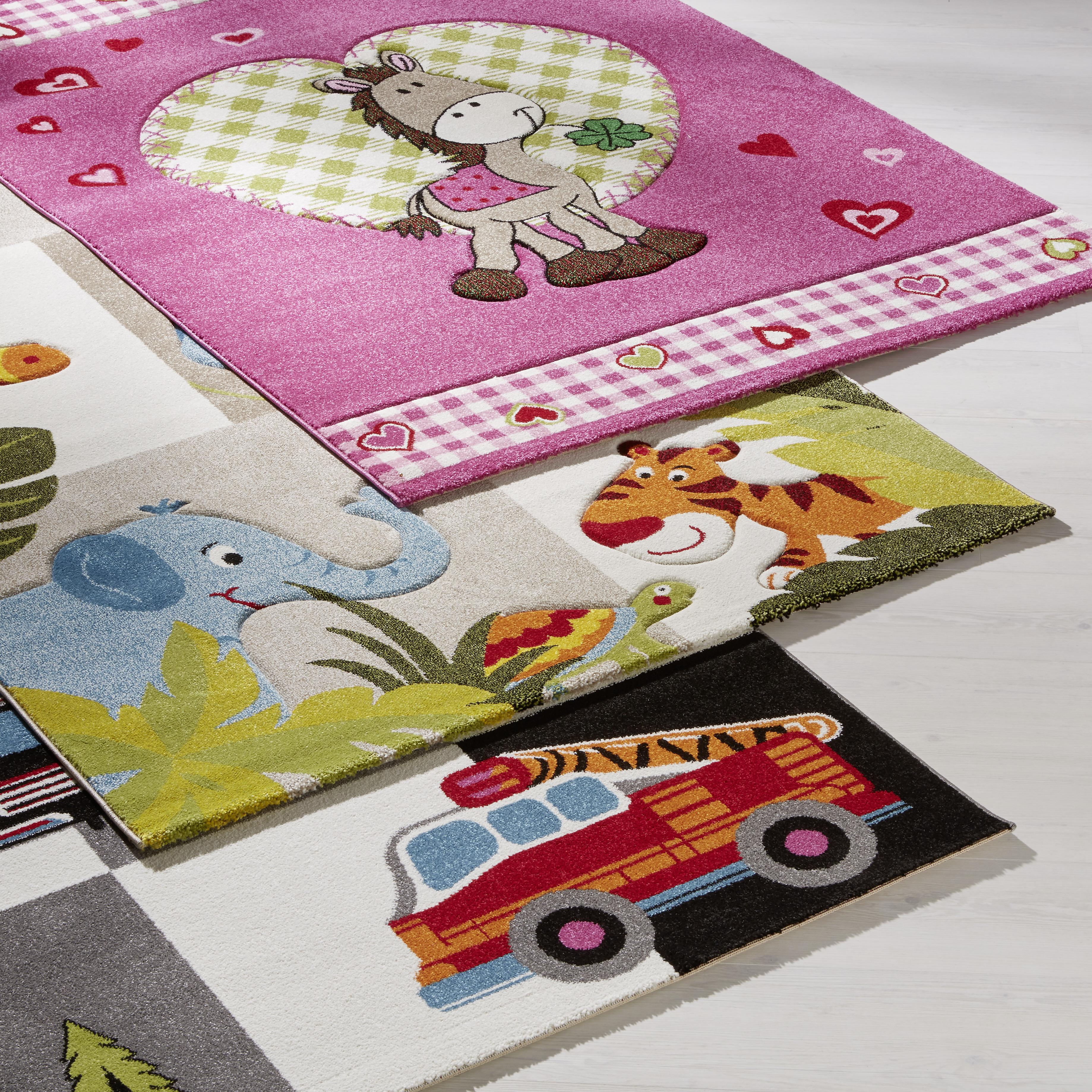 Kinderteppich Pony in Pink ca. 120x170cm - Pink, Textil (120/170cm) - Modern Living