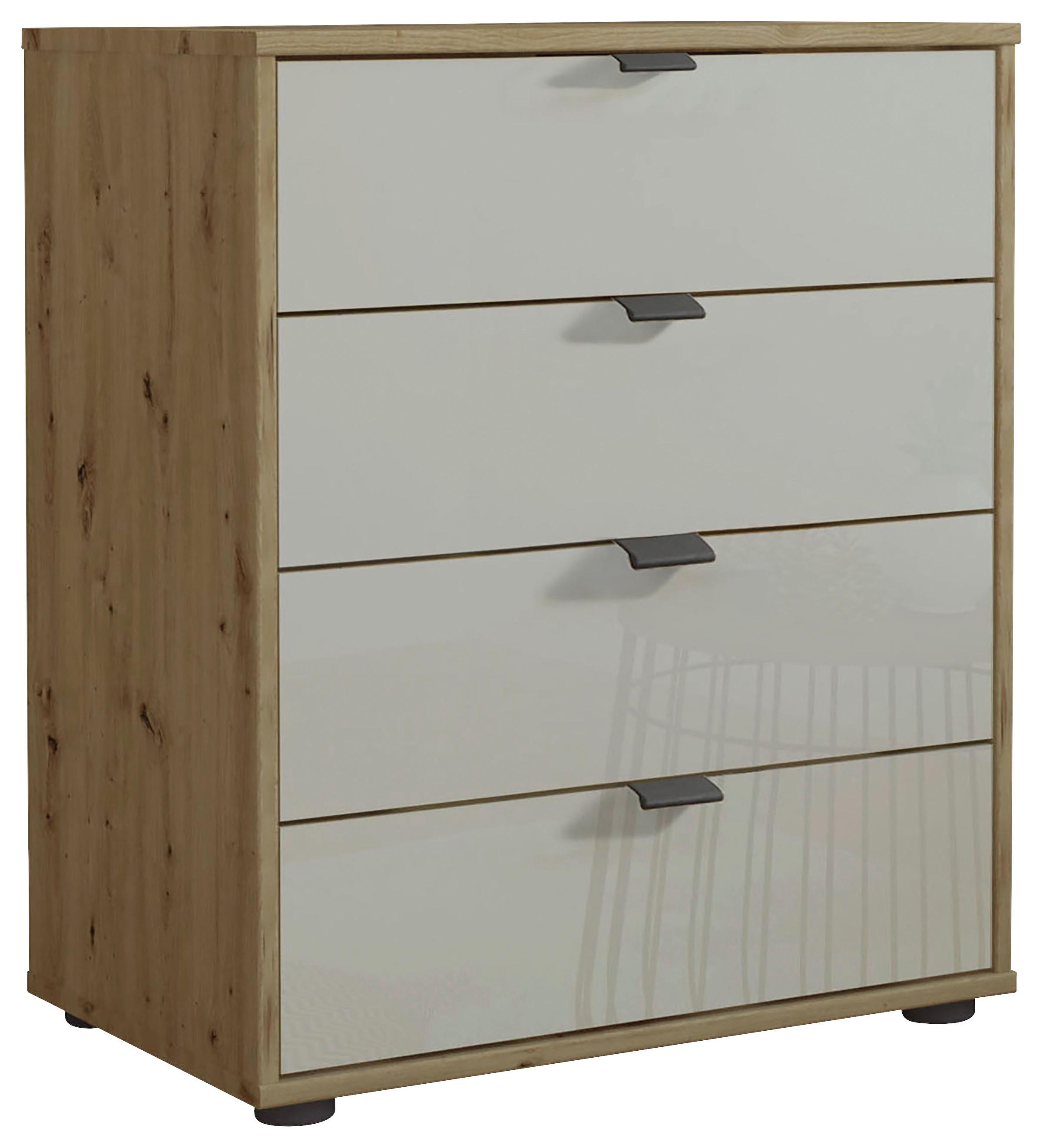 KOMODA MILANO 4000 - czarny/kolor łupkowy, Konventionell, materiał drewnopochodny/metal (40/70/43cm) - Dieter Knoll
