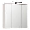 SPEGELSKÅP MALLORCA -EXKLUSIV- - svart/ekfärgad, Modern, metall/trämaterial (70/70/20cm) - Based