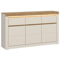 Komoda Naxxar - kašmir/boje hrasta, Trend, drvni materijal/plastika (149,1/89,3/39,6cm) - Modern Living