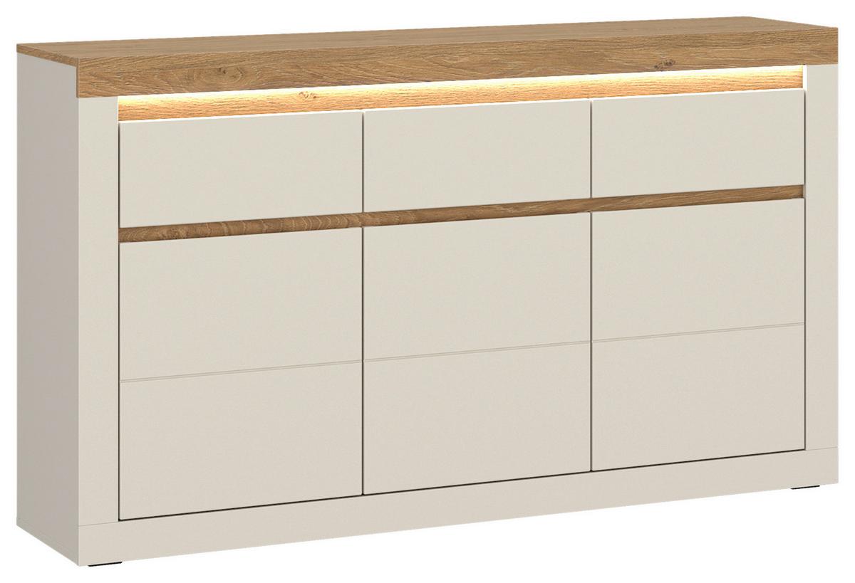 Komoda Naxxar - kašmir/boje hrasta, Trend, drvni materijal/plastika (149,1/89,3/39,6cm) - Modern Living