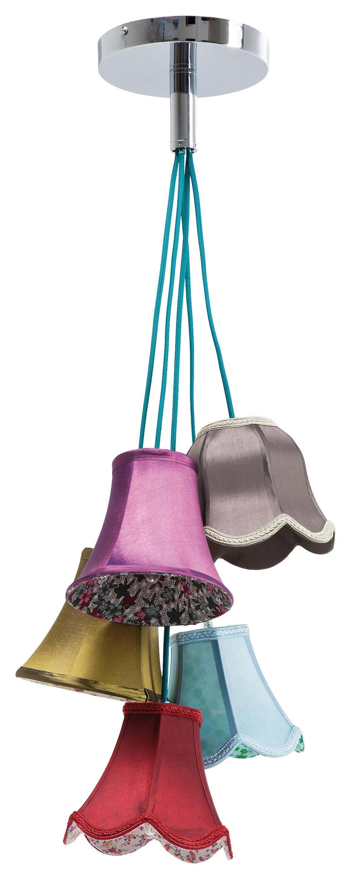 LAMPA WISZĄCA 30001 SALOON FLOWERS 5 - różnokolorowy, Lifestyle, metal/tkanina (45/92cm) - Kare-Design