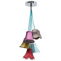 LAMPA WISZĄCA 30001 SALOON FLOWERS 5 - różnokolorowy, Lifestyle, metal/tkanina (45/92cm) - Kare-Design