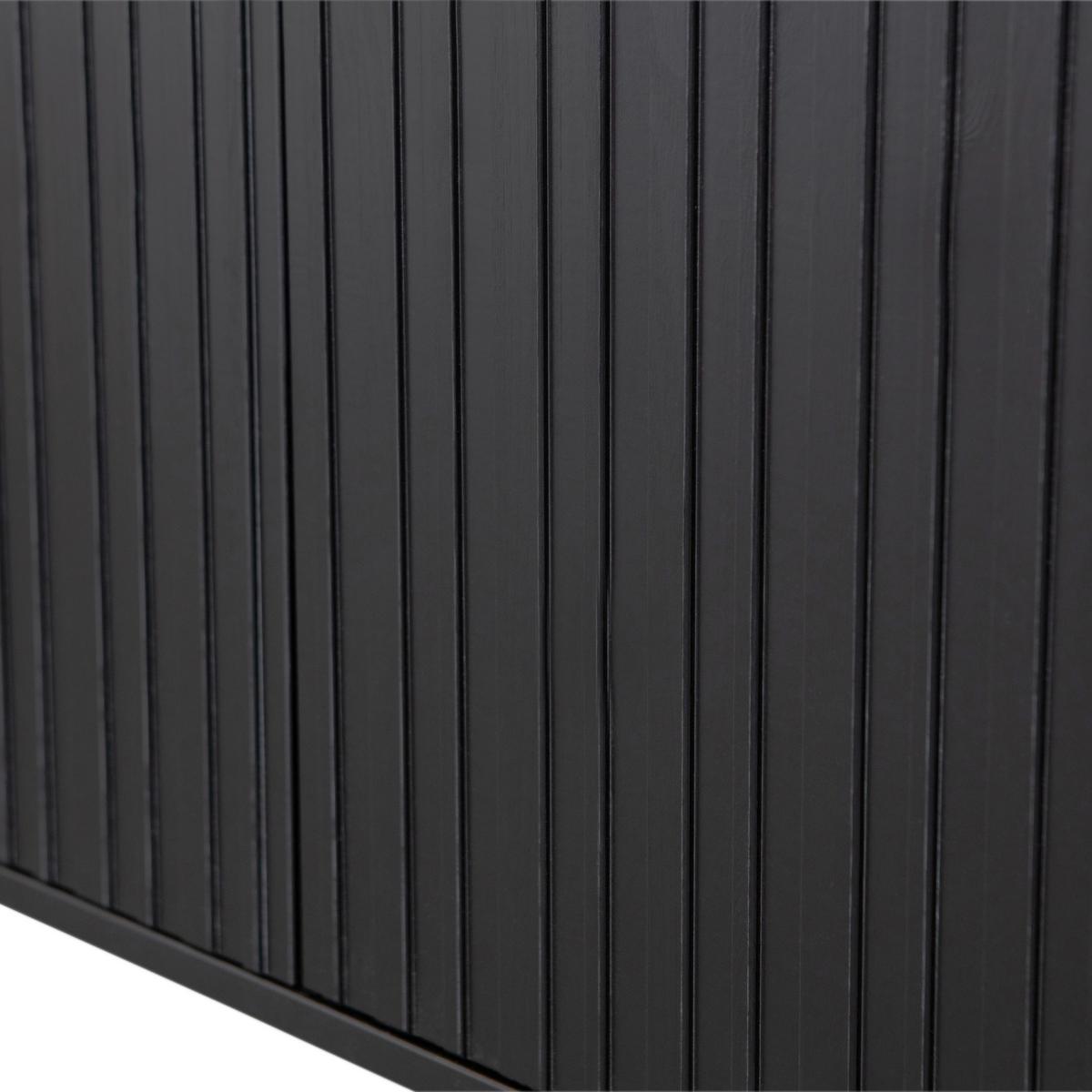 Lowboard Gravure Schwarz B: 100cm - Schwarz, Design, Holz/Metall (100/56/44cm) - Livetastic