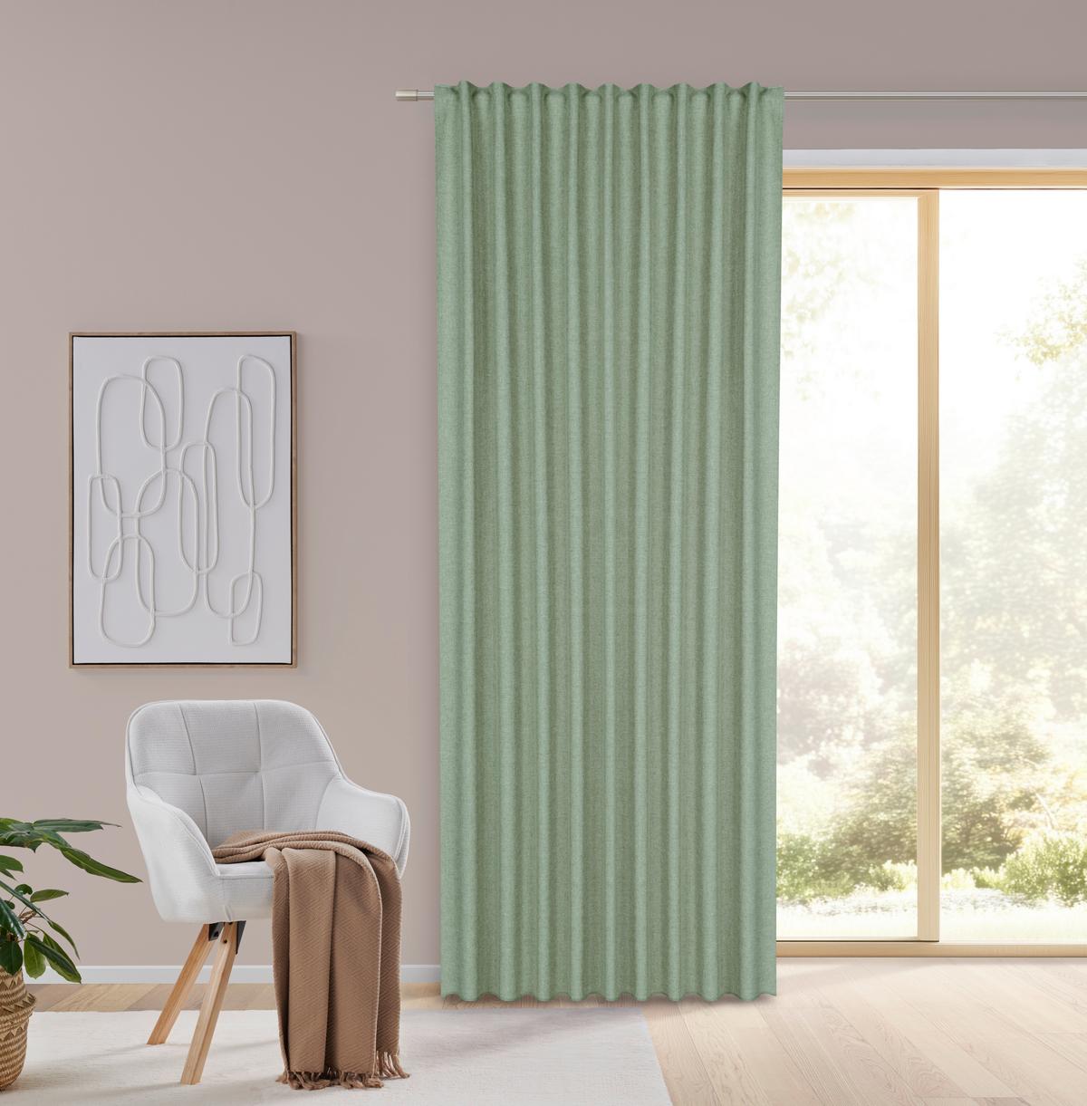 Fertigvorhang Ulrich In Grün Ca. 135x245cm - Grün, Textil (135/245cm) - Modern Living