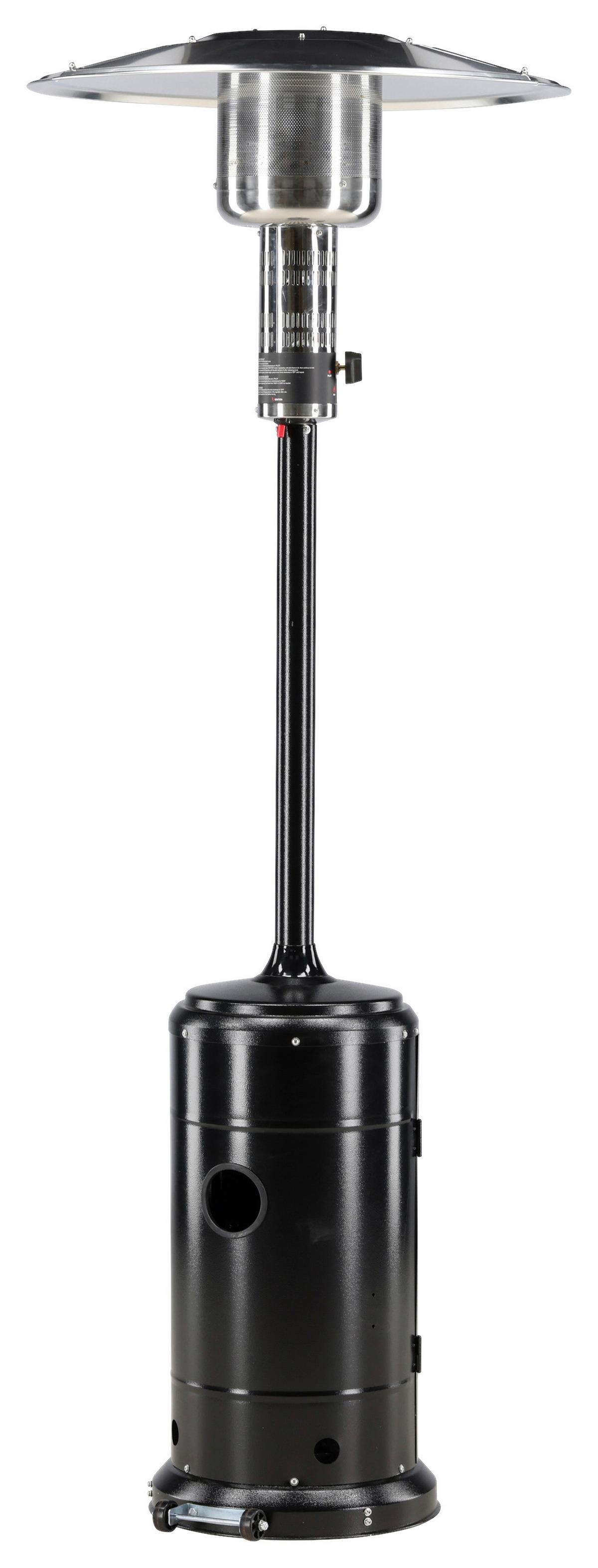 Terrassenstrahler Hottie ca. 81,5x225x82 cm Schwarz - Silberfarben/Schwarz, KONVENTIONELL, Metall (81.5/225/82cm) - Gardenson