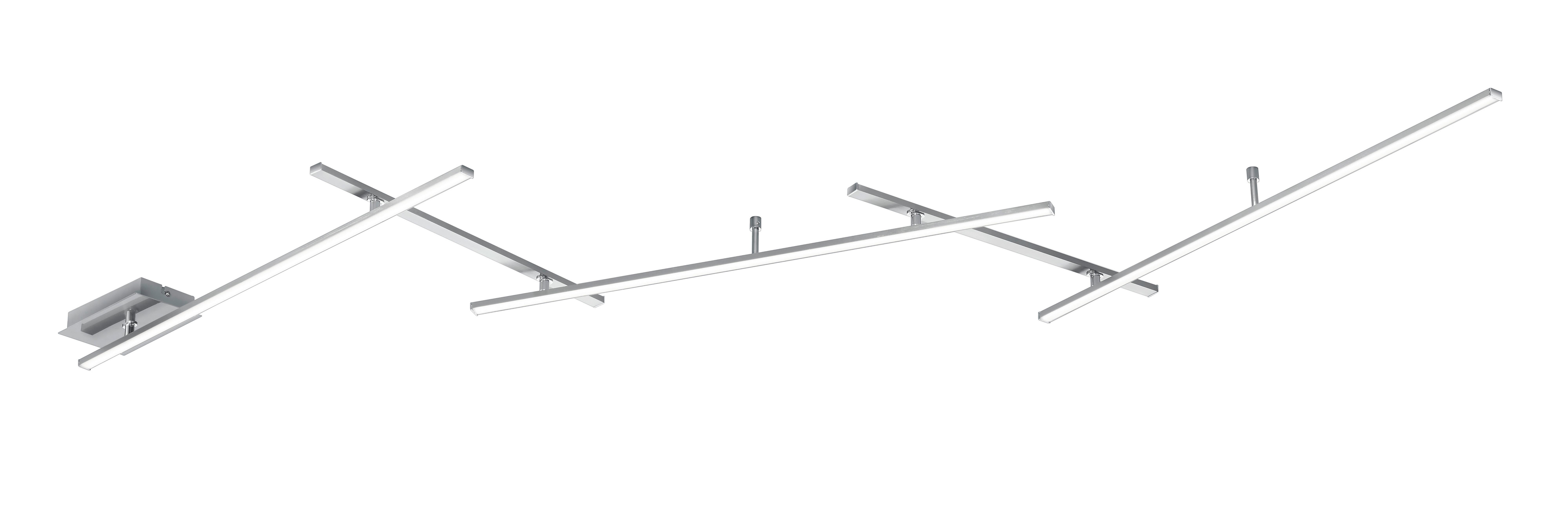 LAMPA SUFITOWA LED X62035107 INDIRA *SBN* - biały/kolor niklowy, Trend, tworzywo sztuczne/metal (245/50/6,5cm) - Novel