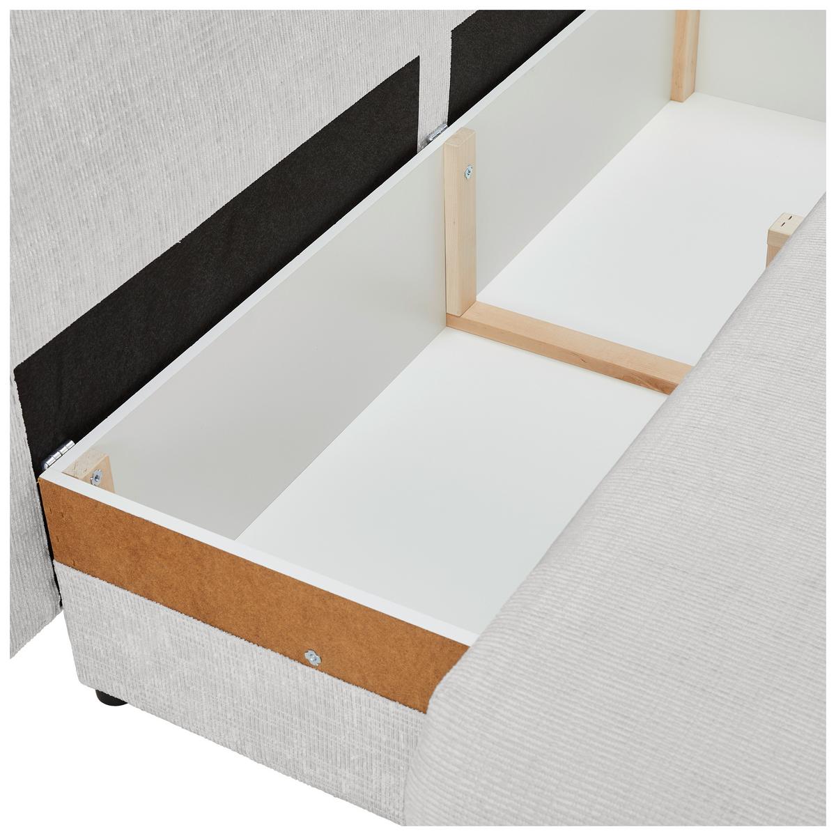 Trosjed Na Razvlačenje Virgo - bijela/crna, Konvencionalno, tekstil/drvo (212/97/105cm) - Modern Living