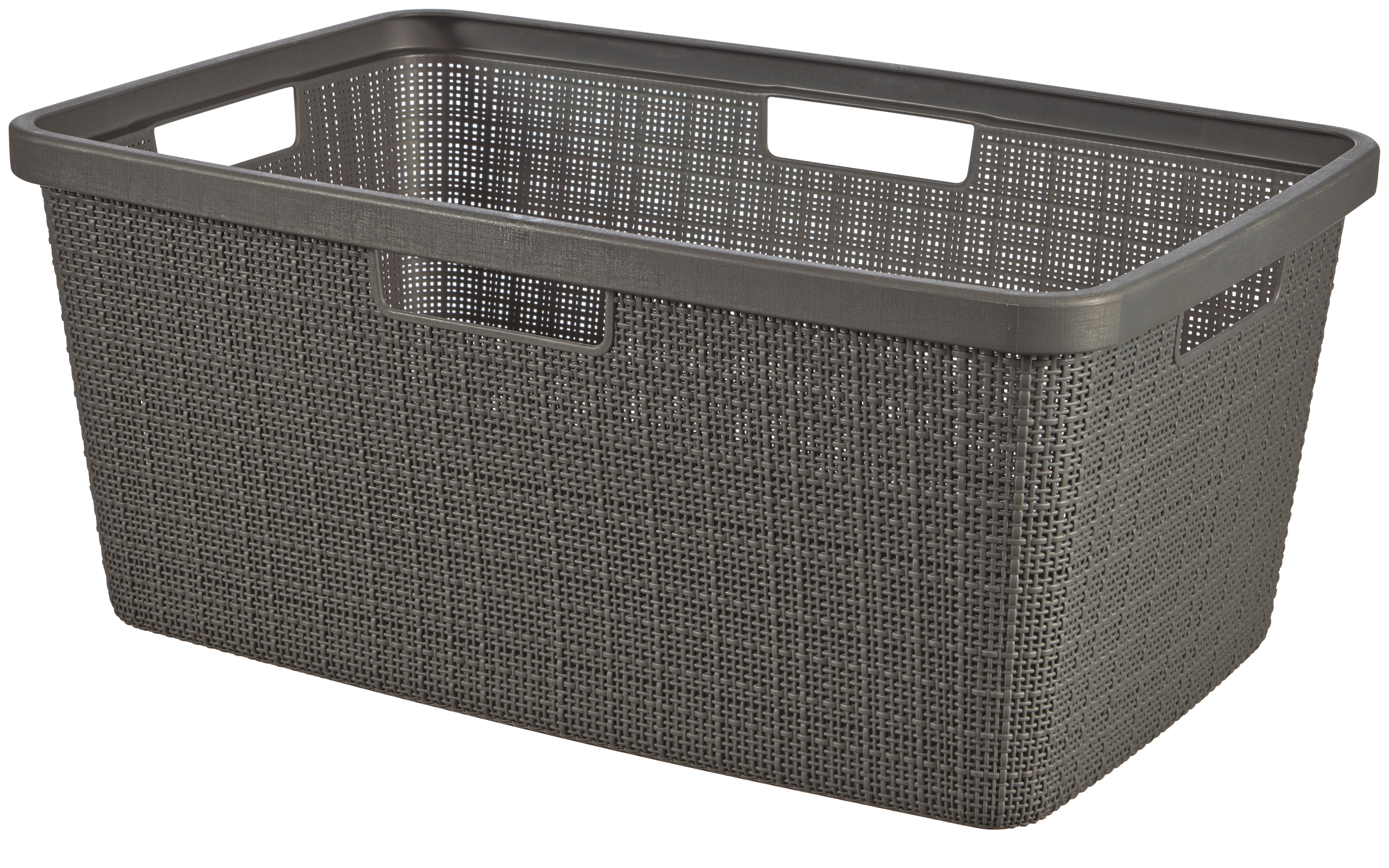 Szennyeskosár Jute - sötétszürke, műanyag (59,4/25/39,4cm) - Curver