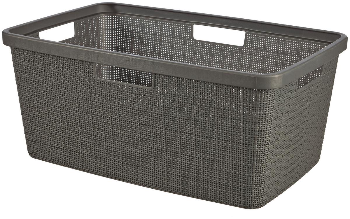 Szennyeskosár Jute - sötétszürke, műanyag (59,4/25/39,4cm) - Curver