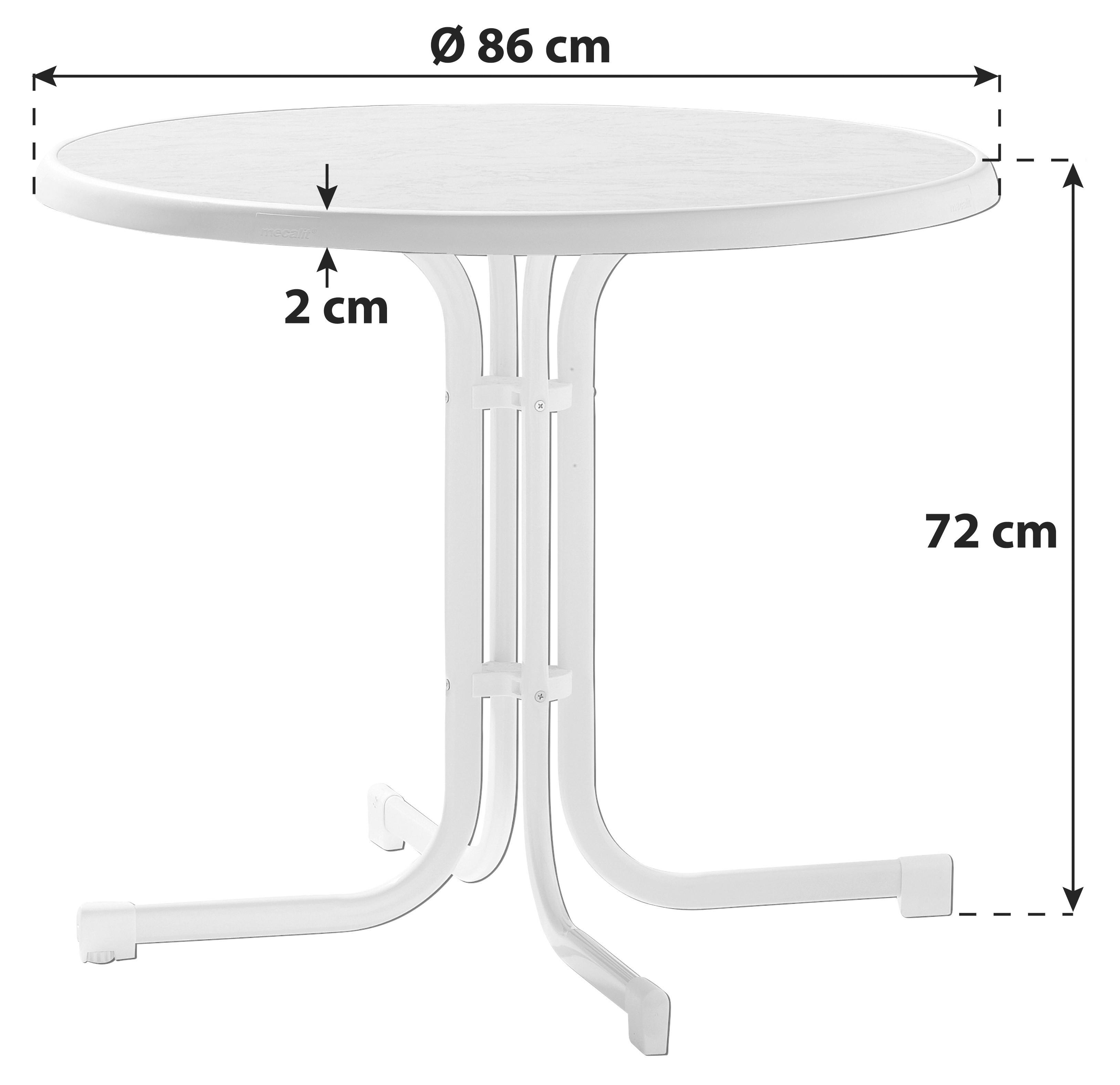 GARTENTISCH 487958 - Grau, MODERN, Holzwerkstoff/Metall (86/86/72cm) - Sieger