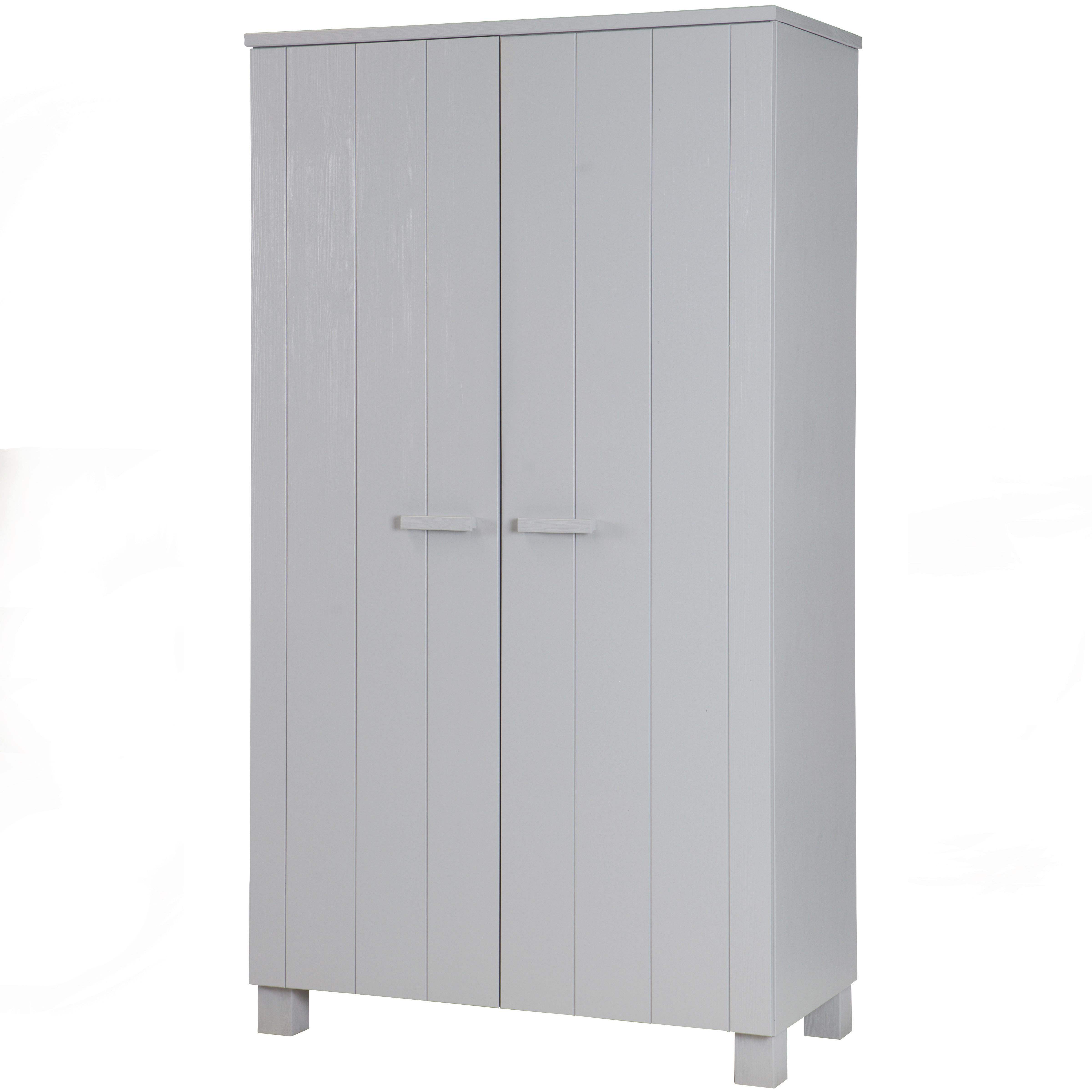 Garderobenschrank Dennis Grau - Grau, Design, Holz (111/202/55cm) - Livetastic