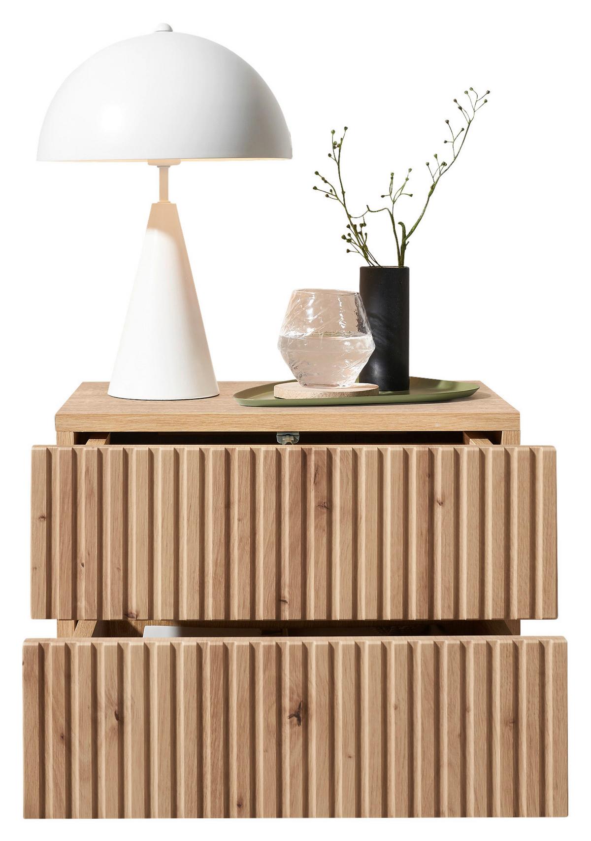 SZAFKA NOCNA TABONI - dąb artisan, Konventionell, materiał drewnopochodny (42/28/30cm) - Boxxx