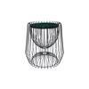 BEISTELLTISCH LTYOM-GRN - Schwarz/Grün, Basics, Stein/Metall (50/51/50cm) - Kayoom