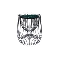 BEISTELLTISCH LTYOM-GRN - Schwarz/Grün, Basics, Stein/Metall (50/51/50cm) - Kayoom