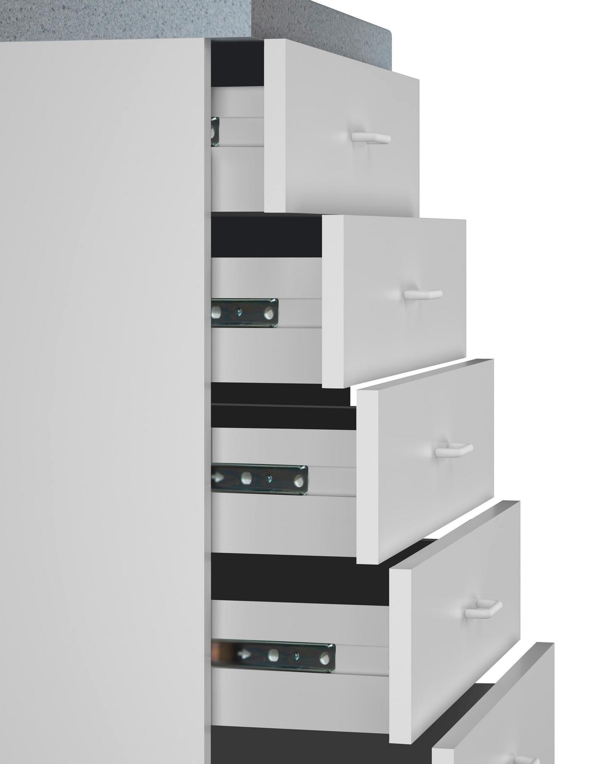 Kuhinjski Donji Element Speed Us 5-50-50 W - bijela/svijetlo siva, Konvencionalno, drvni materijal/plastika (50/85/50cm) - Based