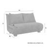 BÄDDSOFFA BELLA - mörkgrå/naturfärgad, Modern, metall/trä (141/77/85cm) - Bessagi Home