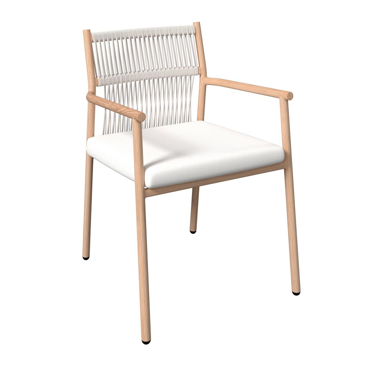 Gartentischgruppe Enzi Naturfarben/Beige - Beige/Naturfarben, MODERN, Glas/Textil (200/100/76cm) - Mömax