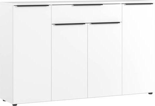 Sideboard Ribera in Weiss - Weiss/Schwarz, Modern, Holzwerkstoff/Kunststoff (160/101/40cm) - Premium Living