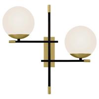 WANDLEUCHTE NOSTALGIA - Weiss/Goldfarben, Trend, Glas/Metall (17,5/42/44cm) - MAYTONI