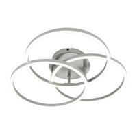 Led-deckenleuchte Roland - Silberfarben/Nickelfarben, Modern, Kunststoff/Metall (47/38,5/8cm) - Mömax