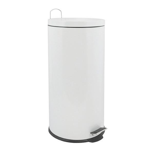 Treteimer 100015 - Weiss/Schwarz, Basics, Kunststoff/Metall (29.5/63.5/29.5cm) - Spirella