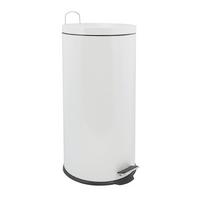 Treteimer 100015 - Weiss/Schwarz, Basics, Kunststoff/Metall (29.5/63.5/29.5cm) - Spirella