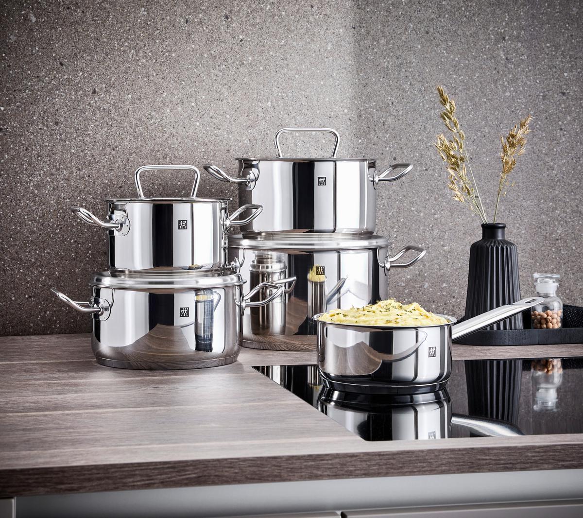 ZESTAW GARNKÓW 1006261/ 66580-000-0 ZWILLING - kolor srebrny/kolor stalowy, Basics, metal - Zwilling