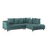 Kutna Garnitura Mendoza - siva/boje petroleja, Design, tekstil/drvo (309/197cm) - Modern Living
