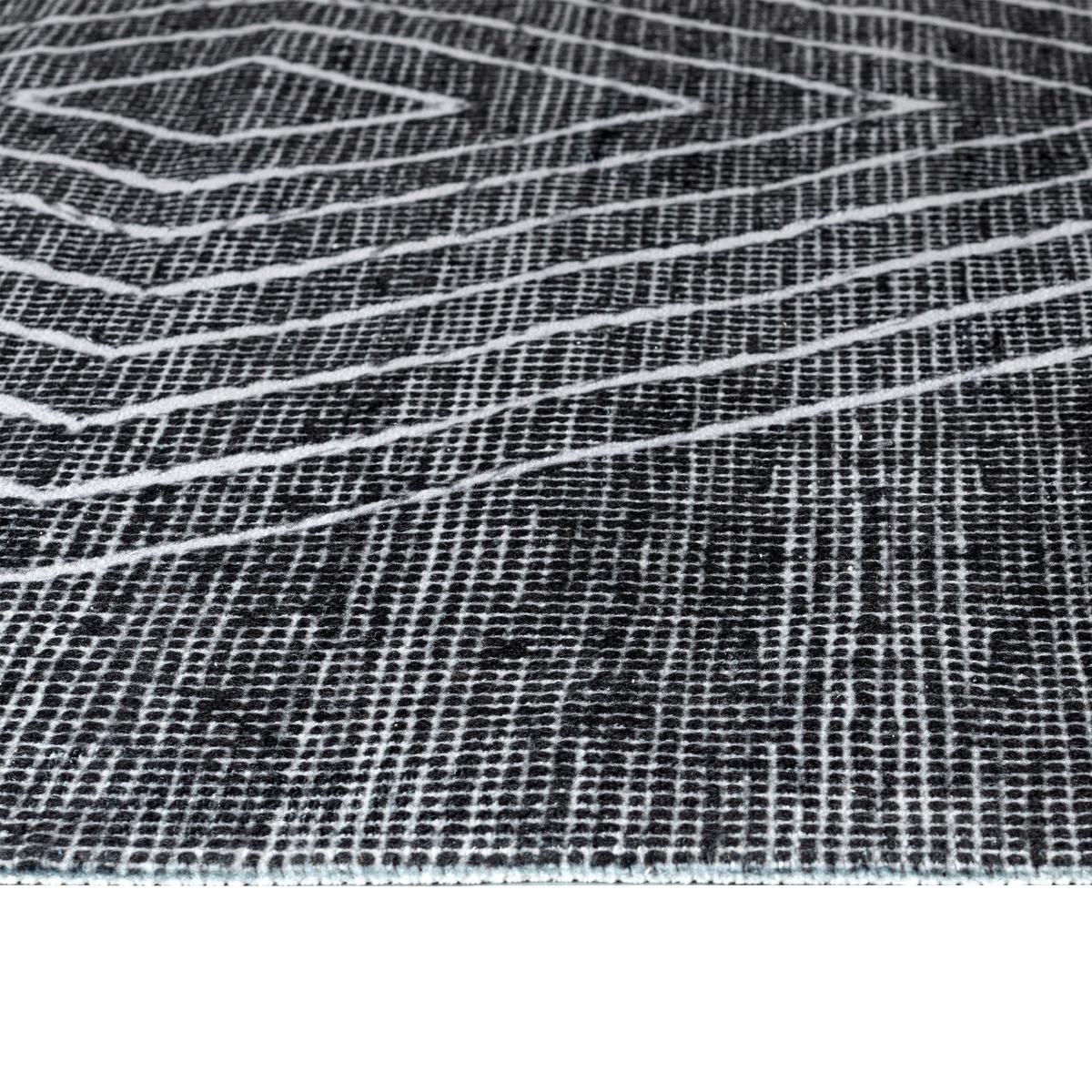 Webteppich Fabius in Grau/Anthrazit ca.120x170cm - Anthrazit/Grau, Natur, Textil (120/170cm)