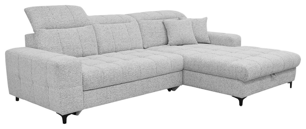 Kutna Garnitura Santorini - siva/crna, Moderno, tekstil (291/87/193cm) - Premium Living