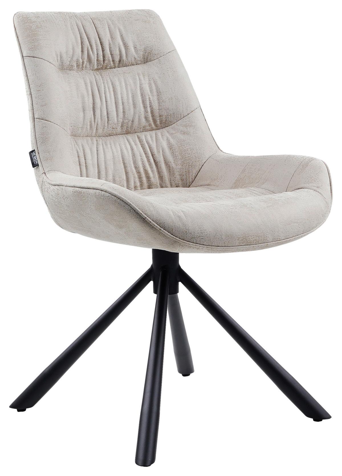 KRZESŁO HEIKO - beżowy/czarny, Design, metal/tkanina (57/84/63cm) - Hom`in