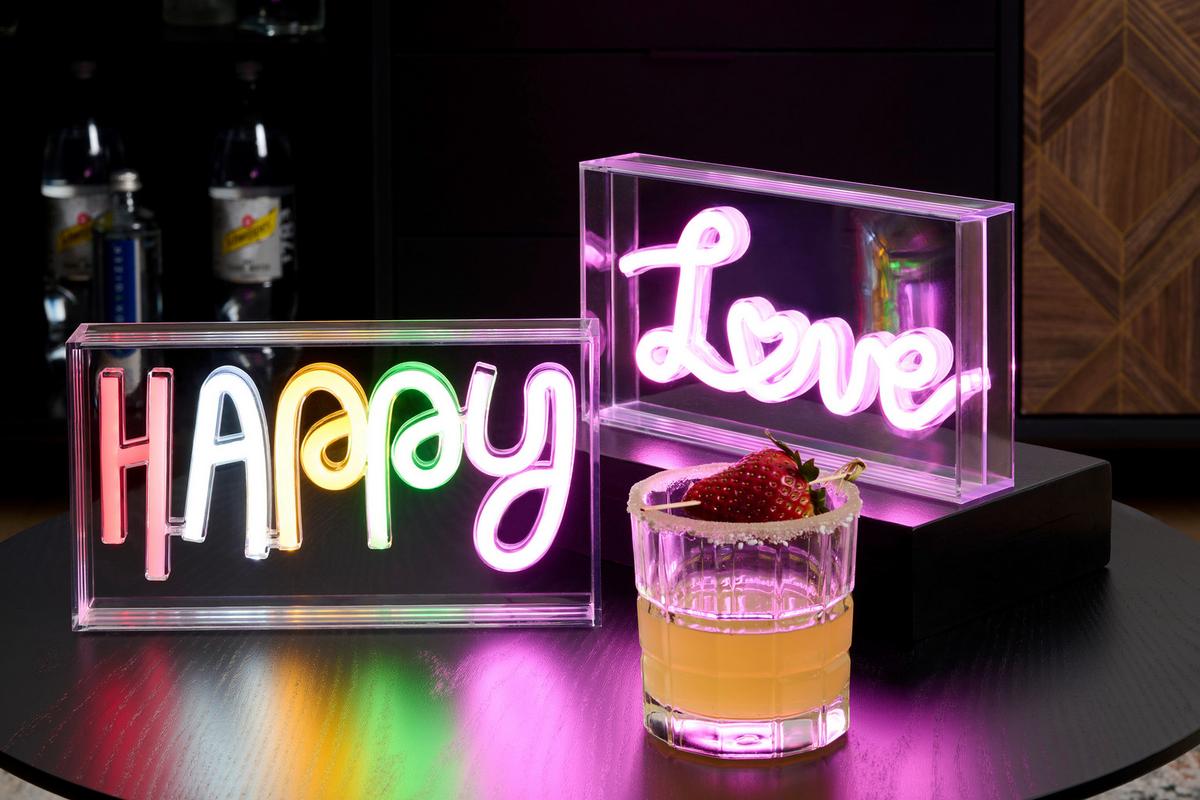 DEKORACJA ŚWIETLNA LED LOVE *SBN* - biały/przezroczysty, Lifestyle, tworzywo sztuczne (23/4/12,7cm) - Novel